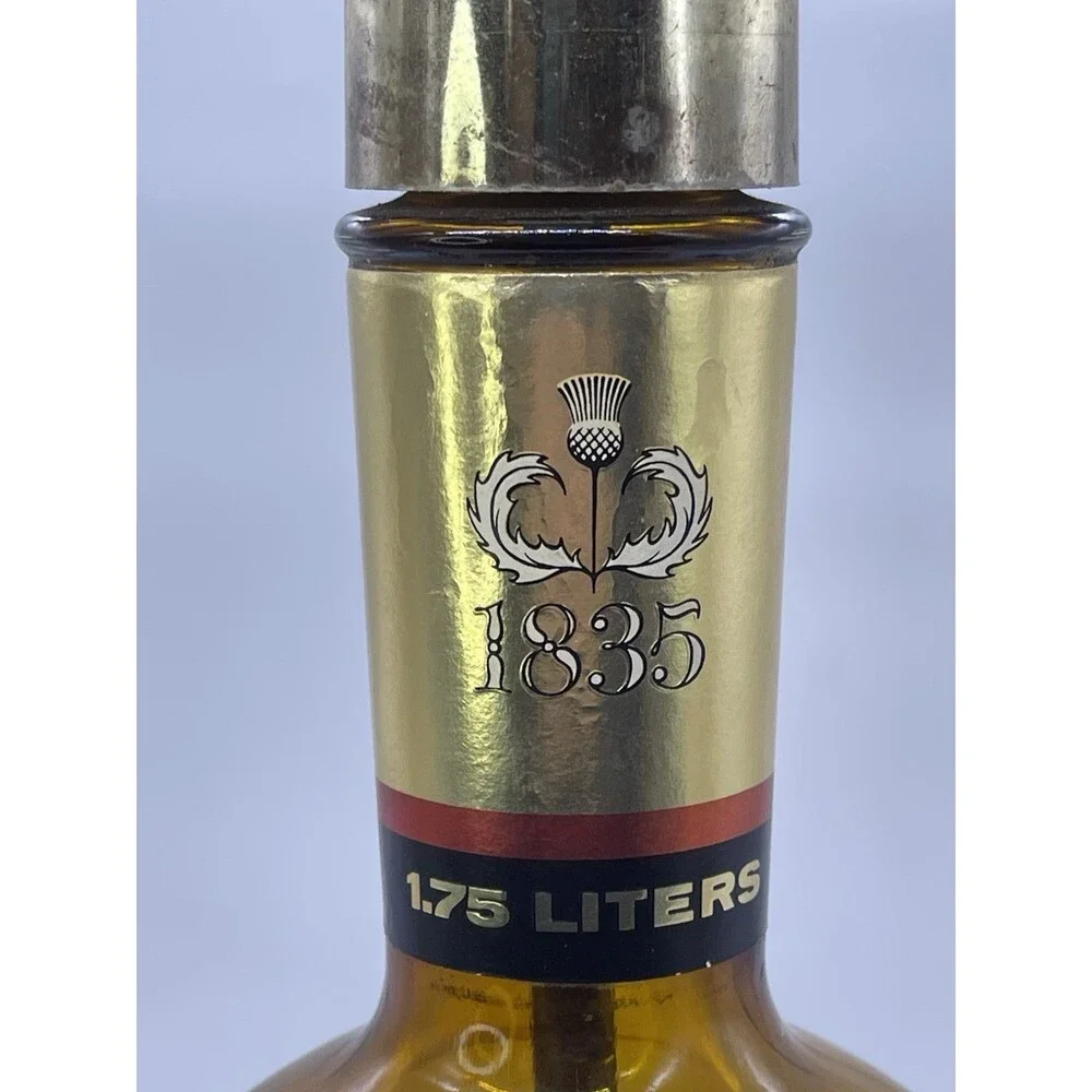 VTG 1970s Old Smuggler Scotch Whiskey 1.75 Liters Glass Bottle Table Lamp WORKS